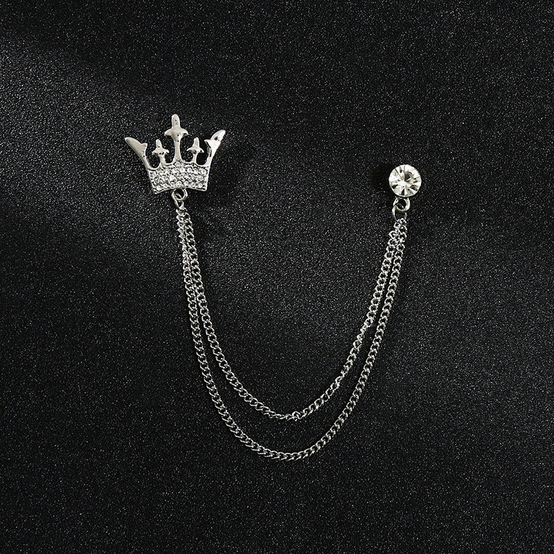 Men's Collar Pin Five-pointed Star Corsage Simple Brooches