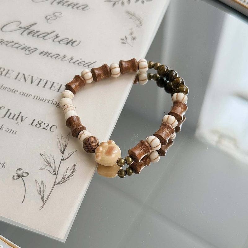 Ceramic Gift Chinese Style Cat's Paw Bracelets