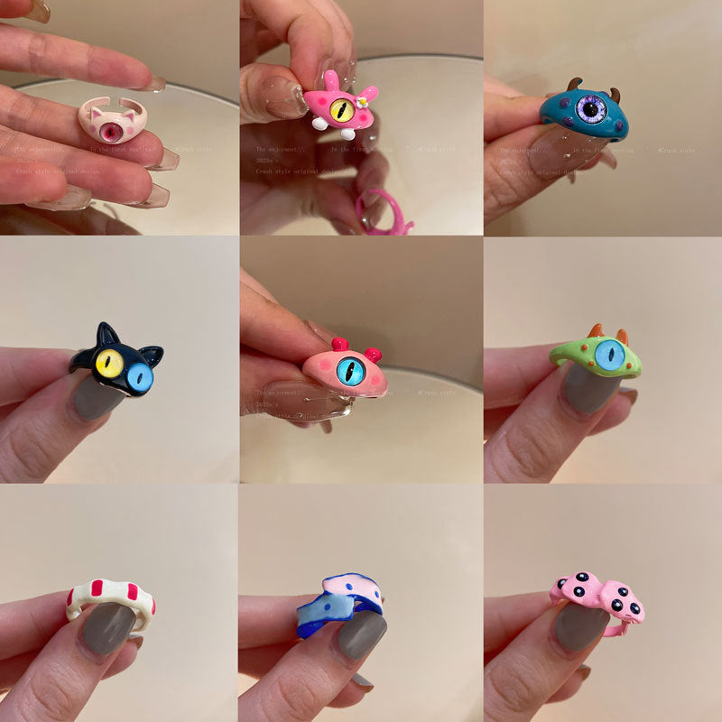 Monster Female Fashion Trendy Switchable Index Ring