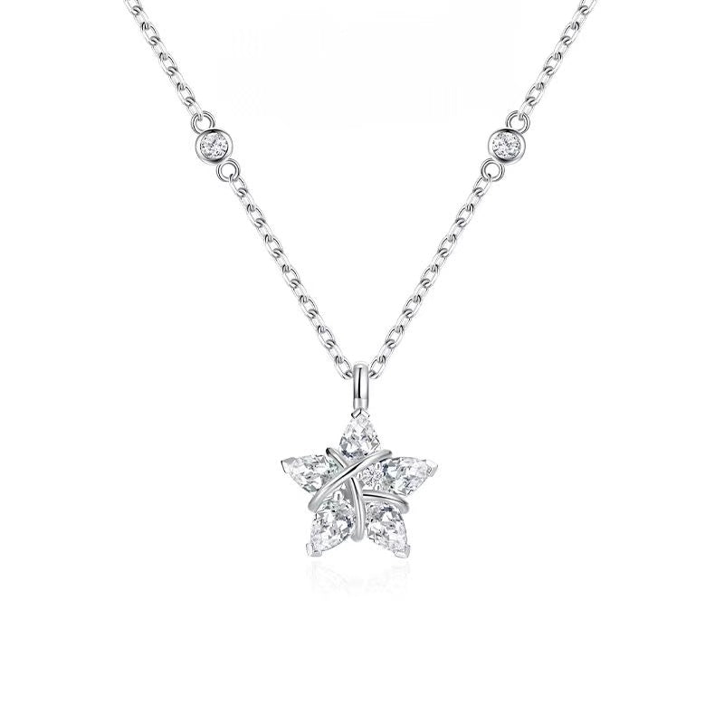 Copper Band Weaving Star Series Female Necklaces