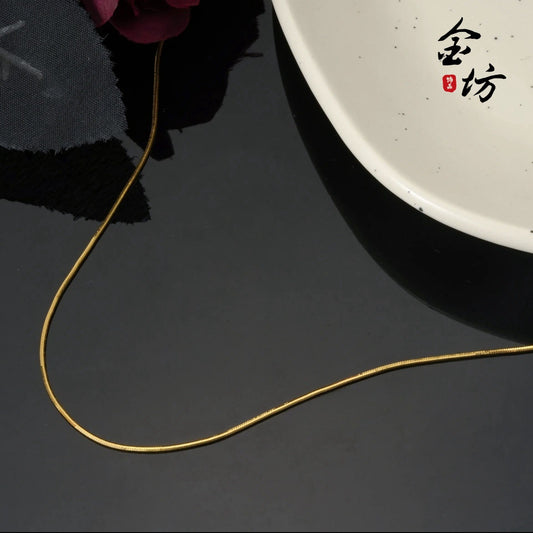 Women's Color Retention Gold Buckle Snake Bones Chain Pinhole Universal Fashion Necklaces