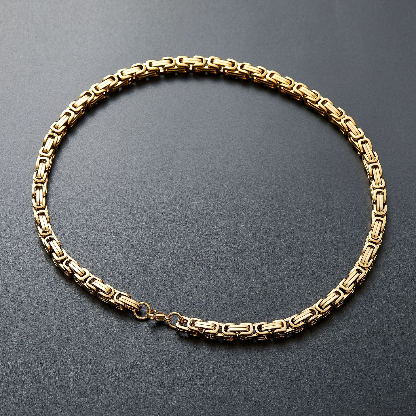 Men's Stainless Steel Emperor Chain Byzantine Festival Necklaces