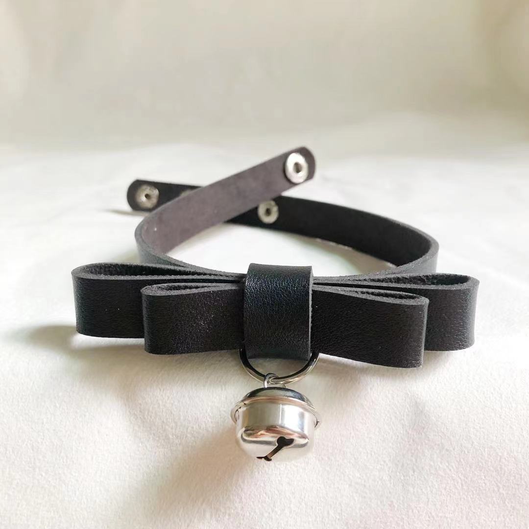 Black Lolita Bow Bell Personalized Punk Collar