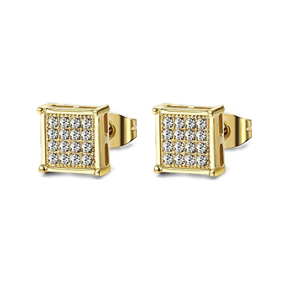 Women's & Men's Titanium Steel Ear Rhinestone Niche High-grade Earrings