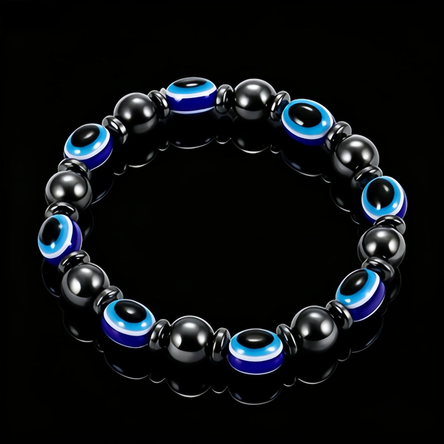 Hematite Haematite Stretch Square Beaded Incentive Gift Piece Energy Bracelet