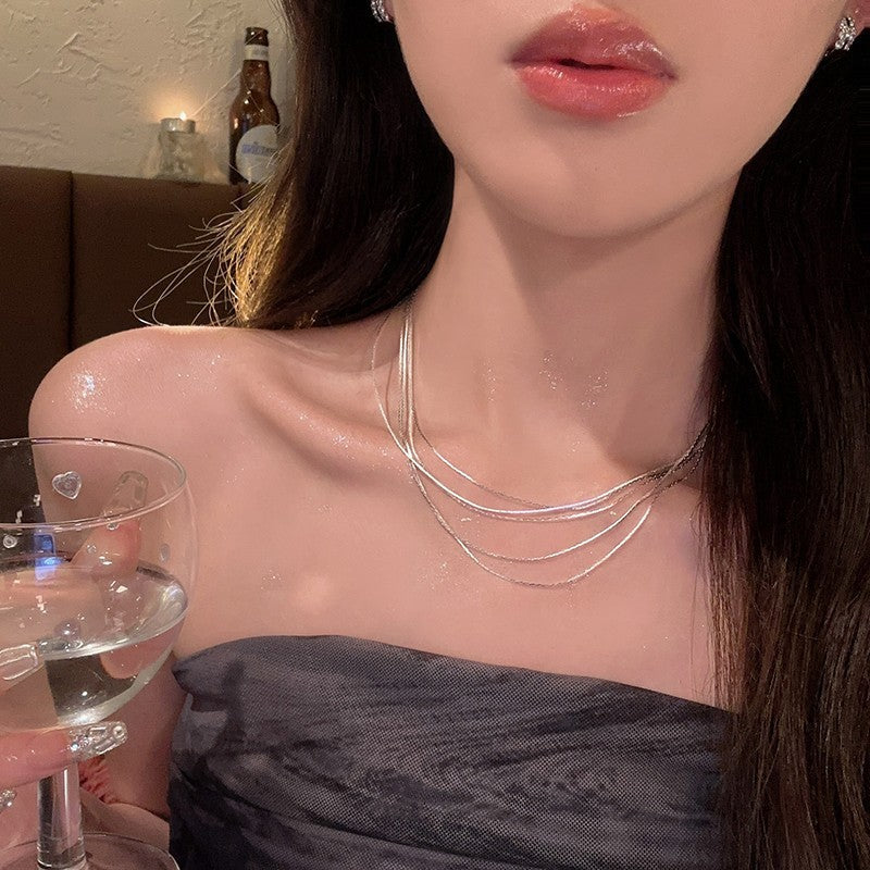 Women's High-grade Butterfly Pearl Style Niche Clavicle Chain Light Luxury Necklaces
