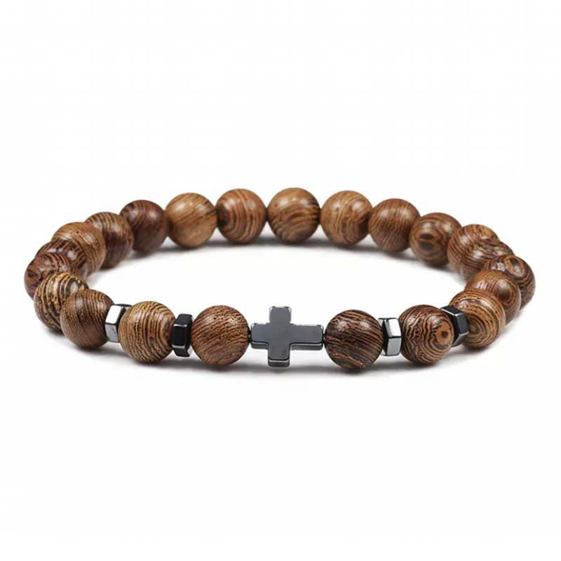 Stone Volcano Tigereye White-barked Pine Haematite Bracelets