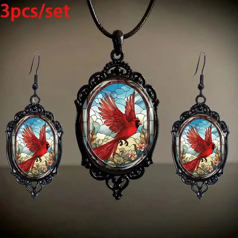 Fashion Elegant Glass Suite Romantic Gift Jewelry Set