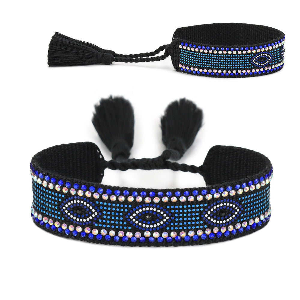 Female Blue Eyes Creative Hand Rope Bracelets