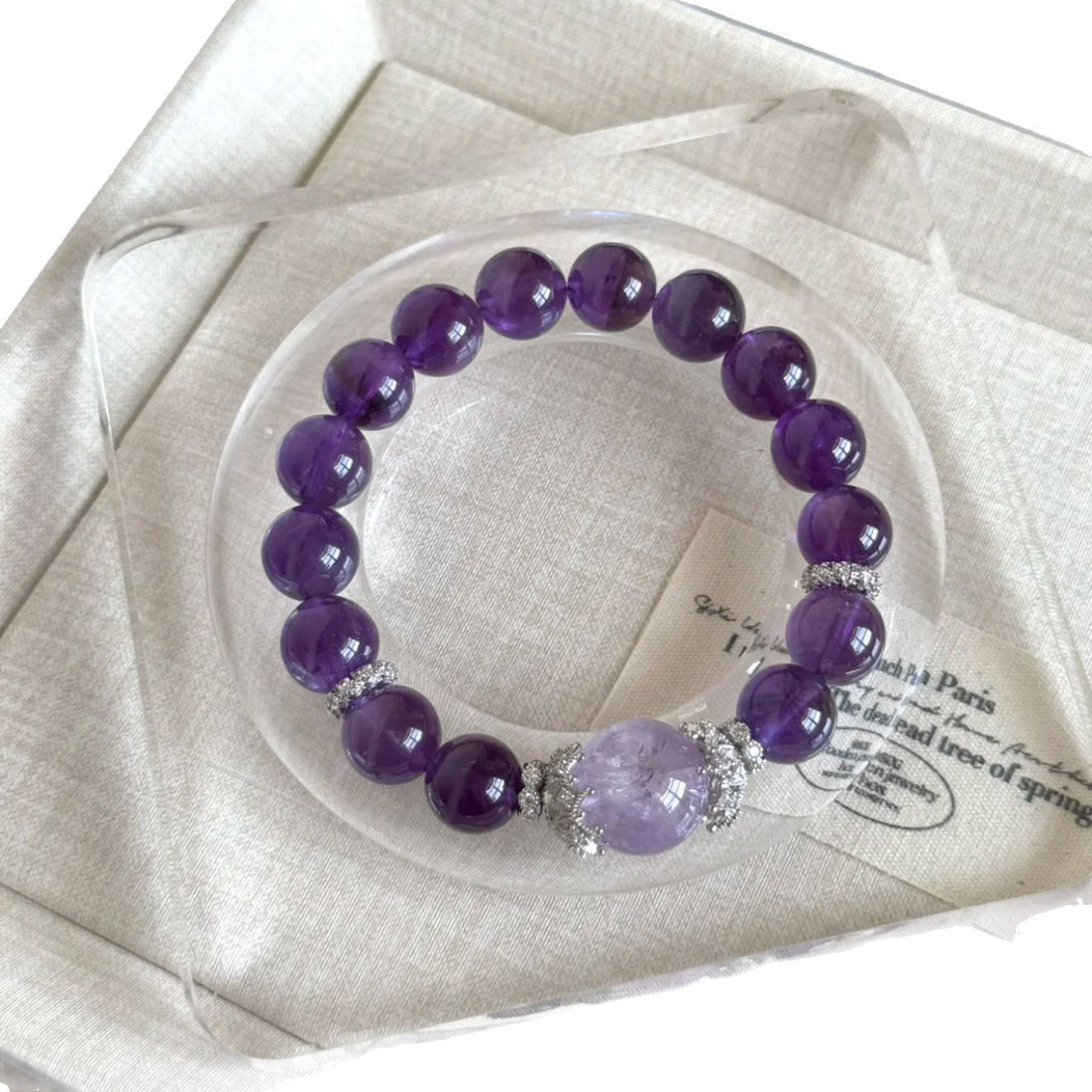 Women's Sier Amethyst Artificial Light Luxury Bracelets