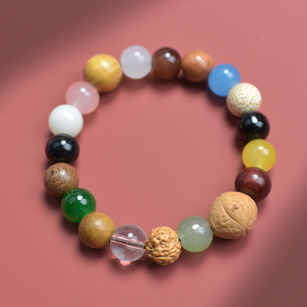 Seed Bodhi Female Eighteen Prayer Beads Charm Bracelet