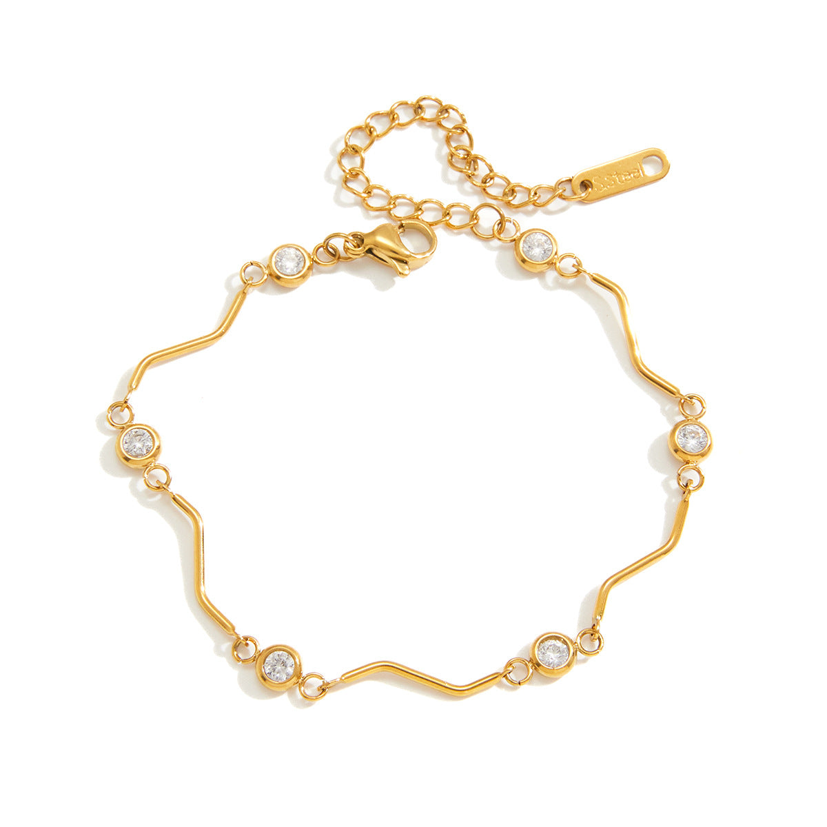 Stainless Steel Zircon Fashion High-grade Titanium Female Niche Does Not Bracelet