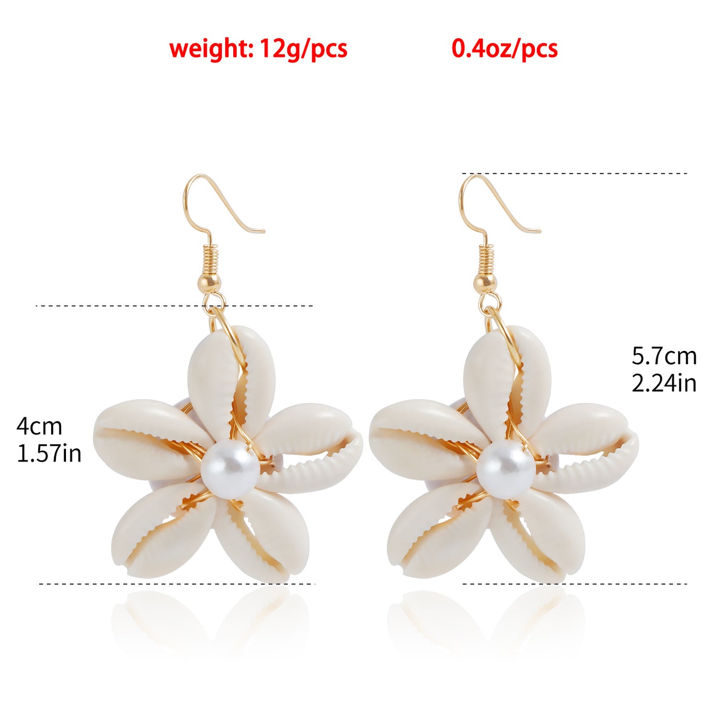 Women's Hand-woven Shell Flower Personalized Ancient Town Earrings