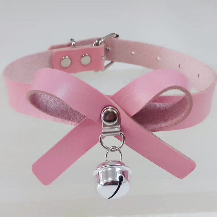 Punk Fashion Temperament Leather Bow Neckband Sexy Necklaces