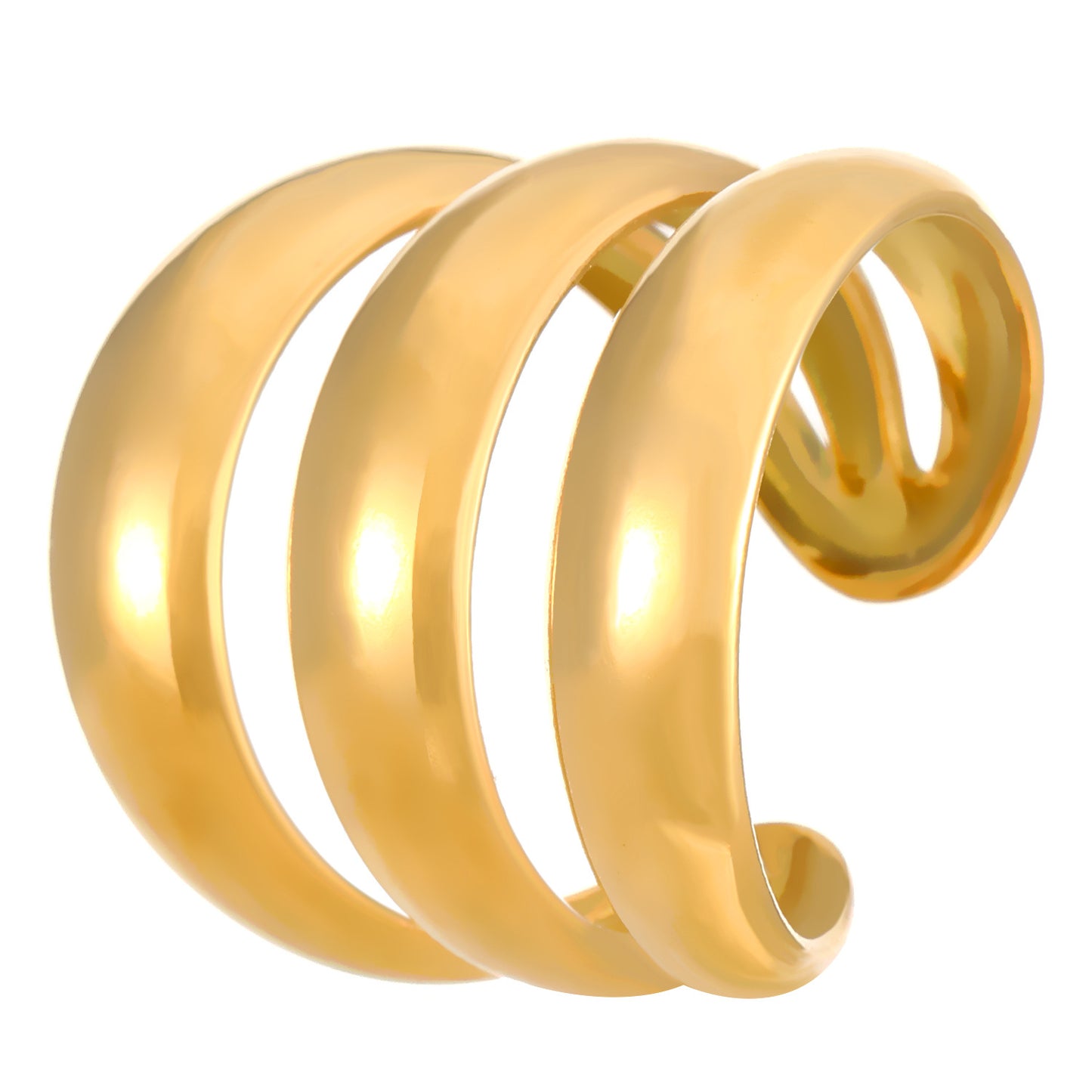 Women's Dripping Open Fashionable Gold-plated Irregular Stainless Rings