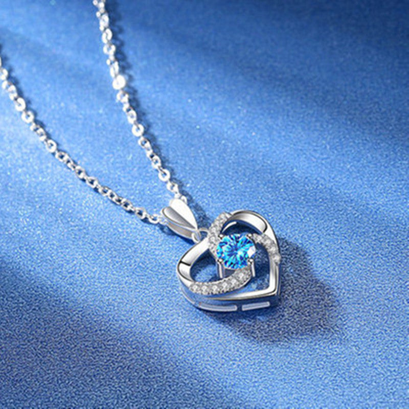 Women's Heart-shaped Sterling Sier Ear Combination Jewelry Set