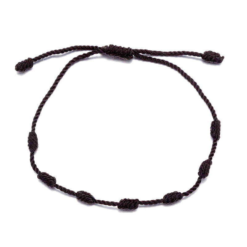 Women's Knot Lucky Hand-woven Adjustable Zodiac Anniversary Year Red Carrying Strap Bracelet