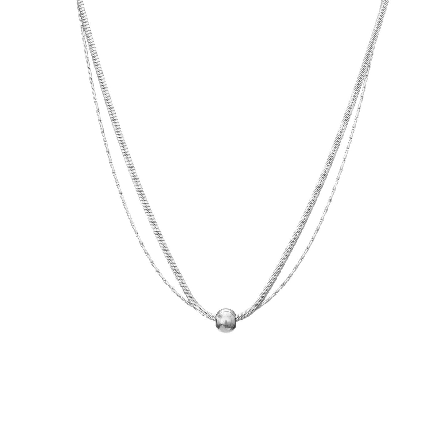 Titanium Female Like Flat Snake Hip Necklaces