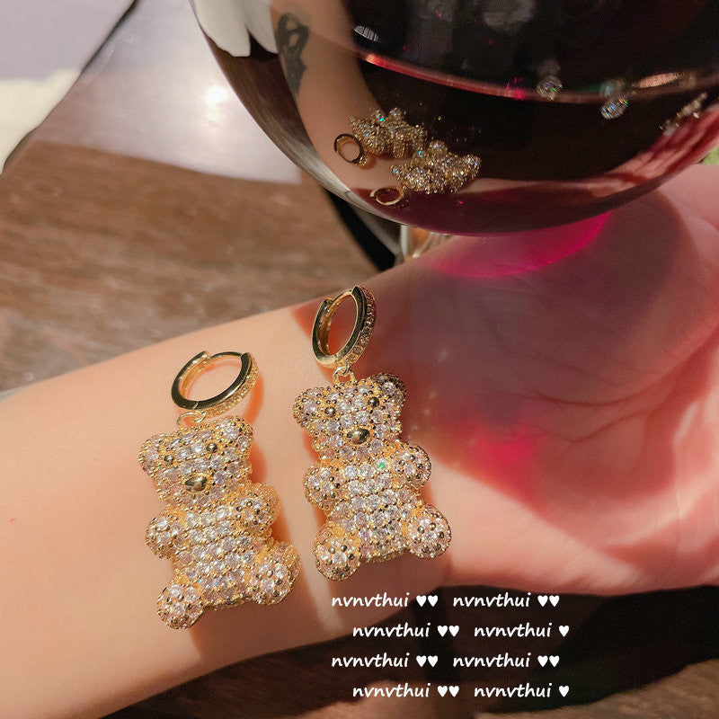 Ancient Babylonian Bear Gem Star River Bright Gold-plated Smiley Face Rings