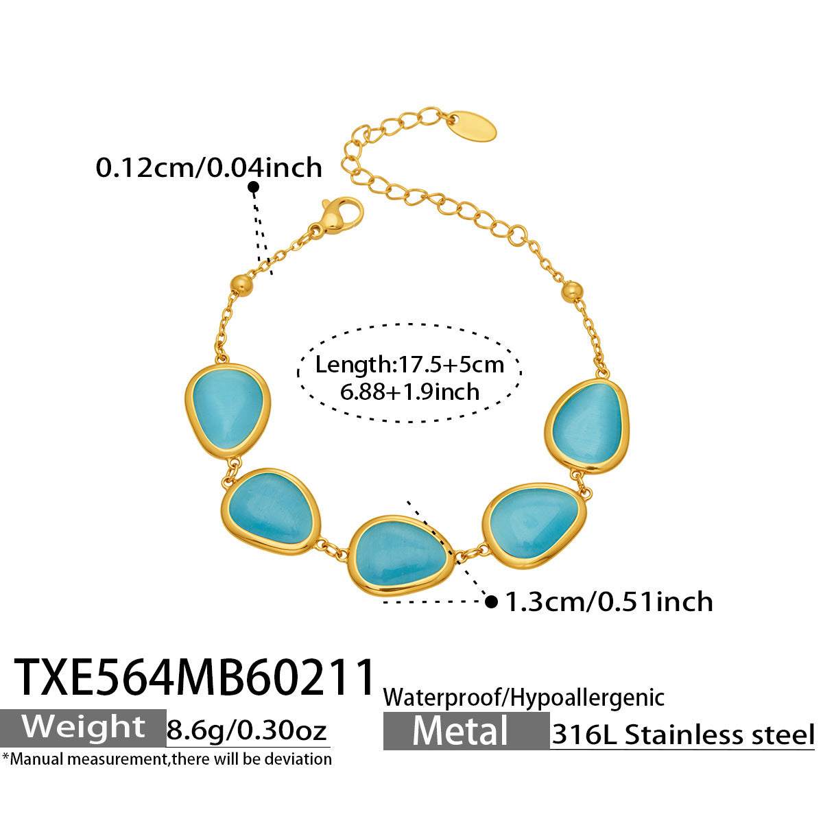 Li Affordable Luxury Style Cut Water Drop-shaped Opal Female Stainless Necklaces