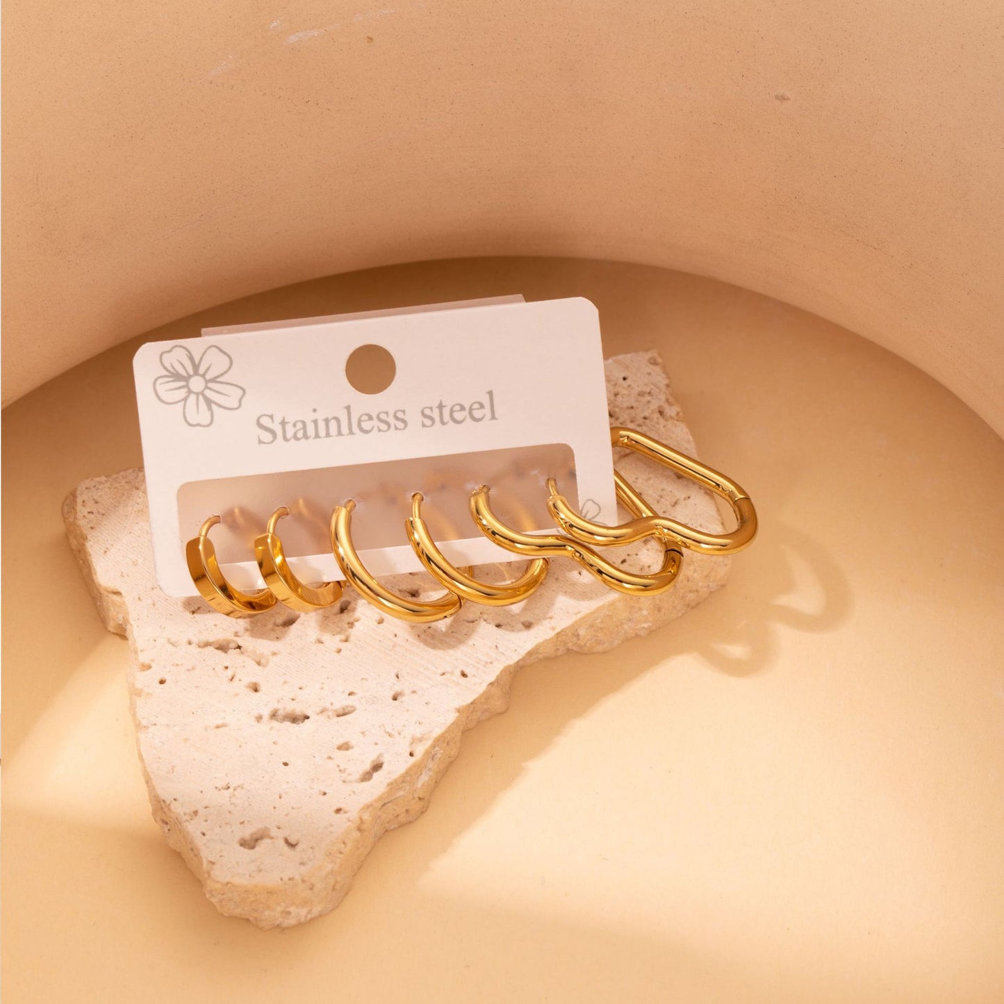 Titanium Steel Ear Exquisite Small Gold-plated Earrings