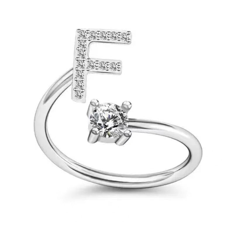 English Letters Adjustable Mouth Fashionmonger Ornament Rings