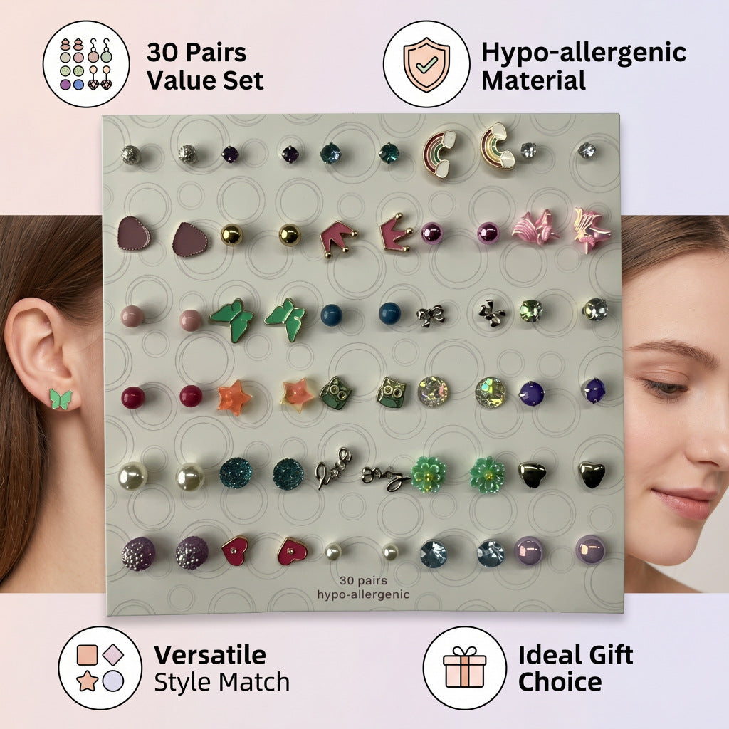Mini Pair Card Small Ear Korean Style Earrings