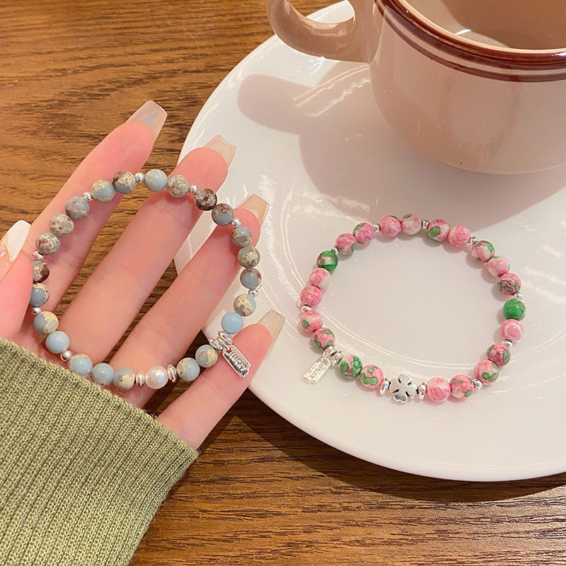 Women's Sweet Natural Simple Cute Design Stone Bracelets