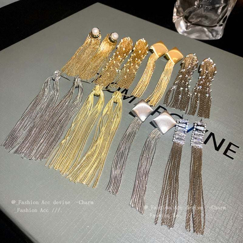 Women's Tassel Fashion Design Sense Long Eardrops Earrings