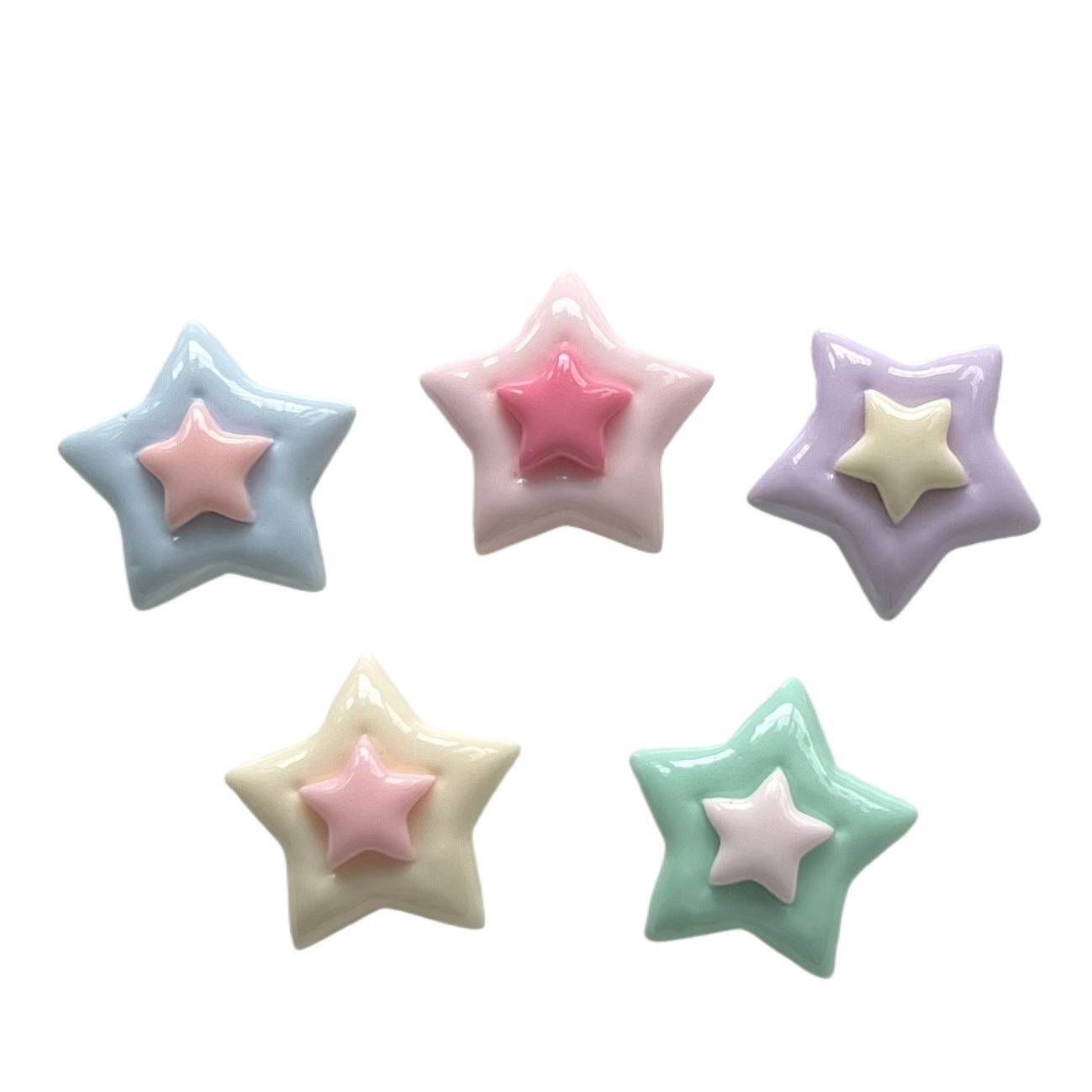 Star Resin Color Hairpin Headdress Shoe Buckle Cream Jewelry Accessories