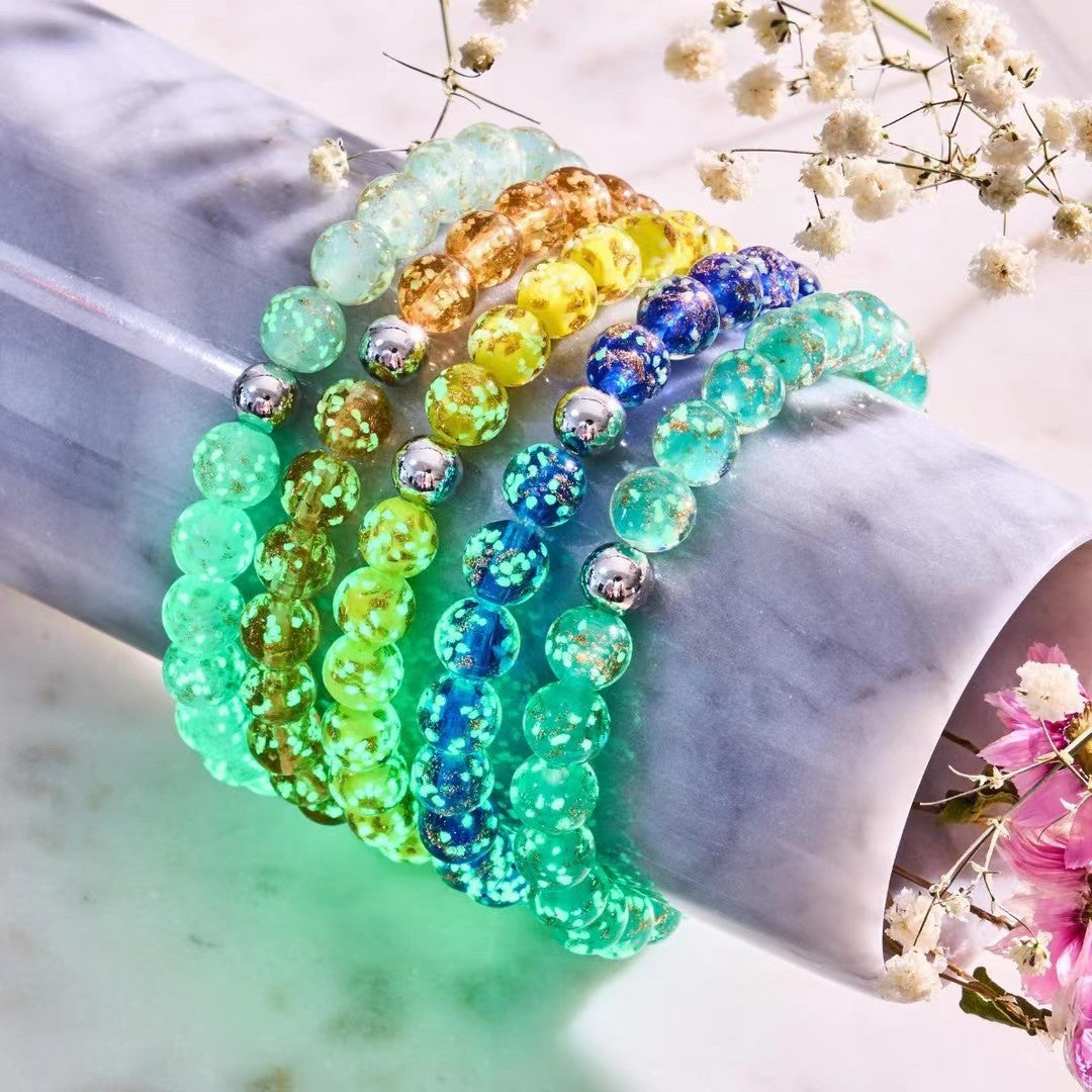 Women's & Men's Starry Sky Glaze Golden Sand Healing Bracelets