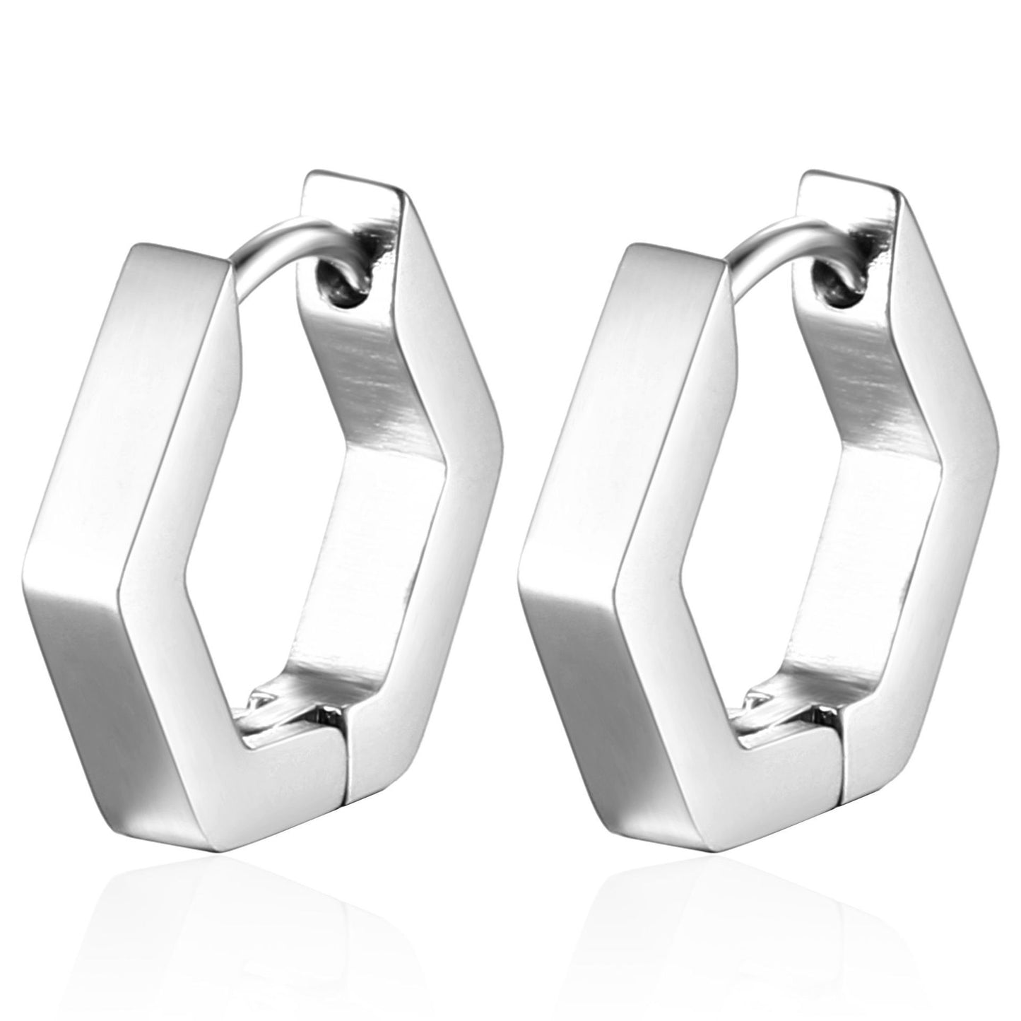 Titanium Steel Material Ear Clip Geometric Personality Trendy Simple Earrings