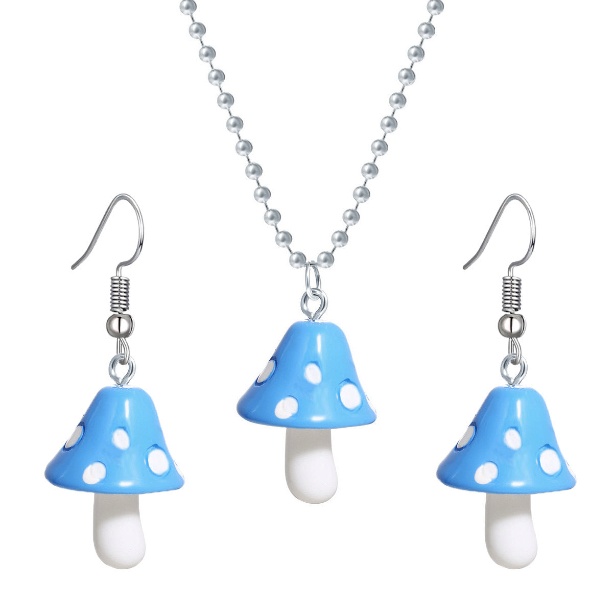 Three-dimensional Mushroom Stainless Steel Bead Chain Rings