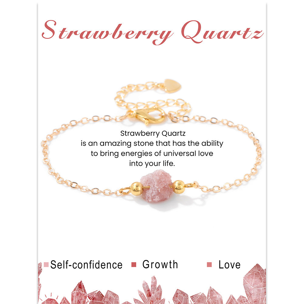Natural Irregular Rough Stone Beads Chain Bridesmaid Proposal Bracelet