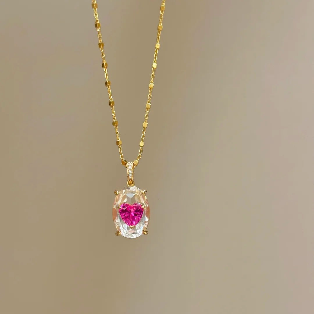 Big Diamond Pigeon Blood Red Paired For Jewelry Set