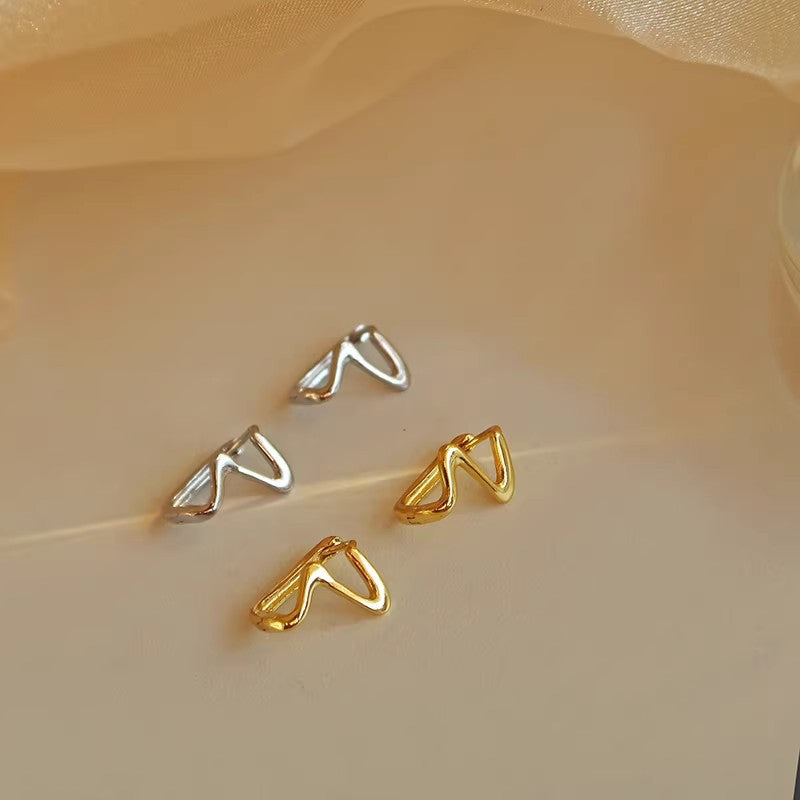 Women's Sterling Sier For Wave Ear Niche High-grade Clip Light Luxury Rings