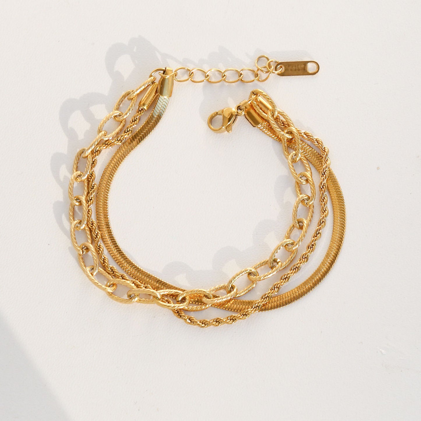 Fashion Personalized Stainless Steel Chain Button Bracelets