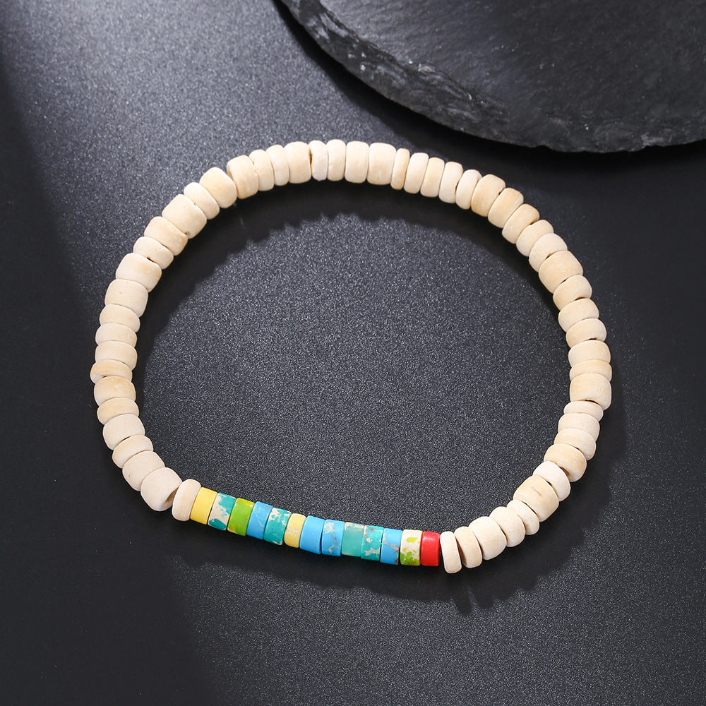 Bohemian Turquoise Beaded Ethnic Style Cross Bracelet