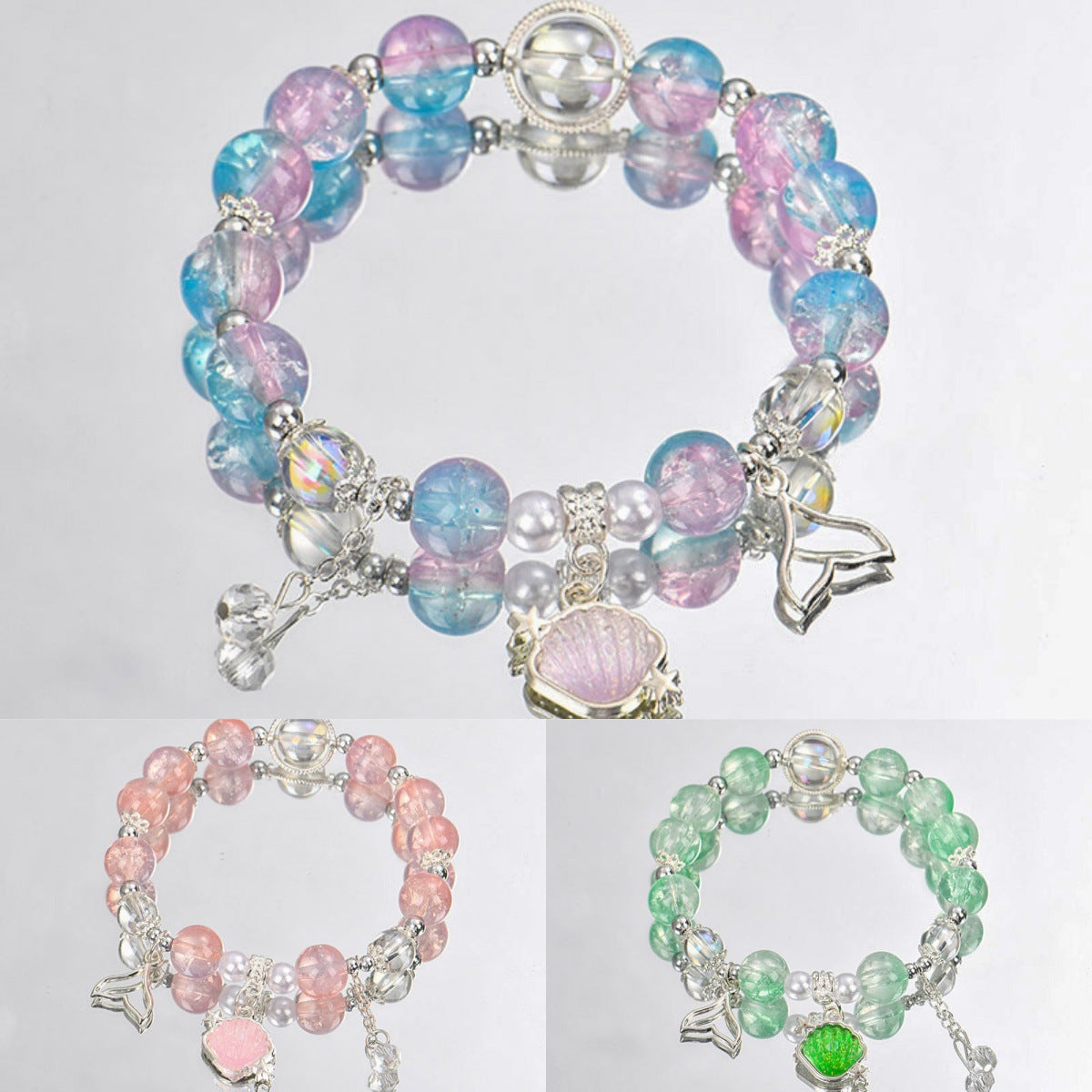 Fishtail Shell Marine Glass Niche Sweet Colorful Bracelets