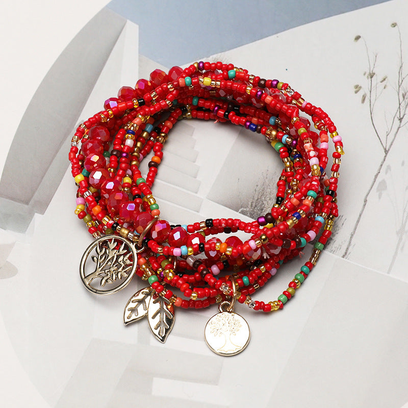 Bohemian Handmade Bead Tree Of Life Bracelet