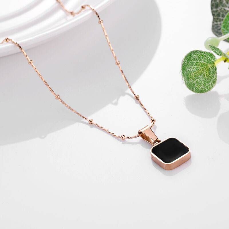 Women's Square For Light Luxury Minority Design Clavicle Necklaces