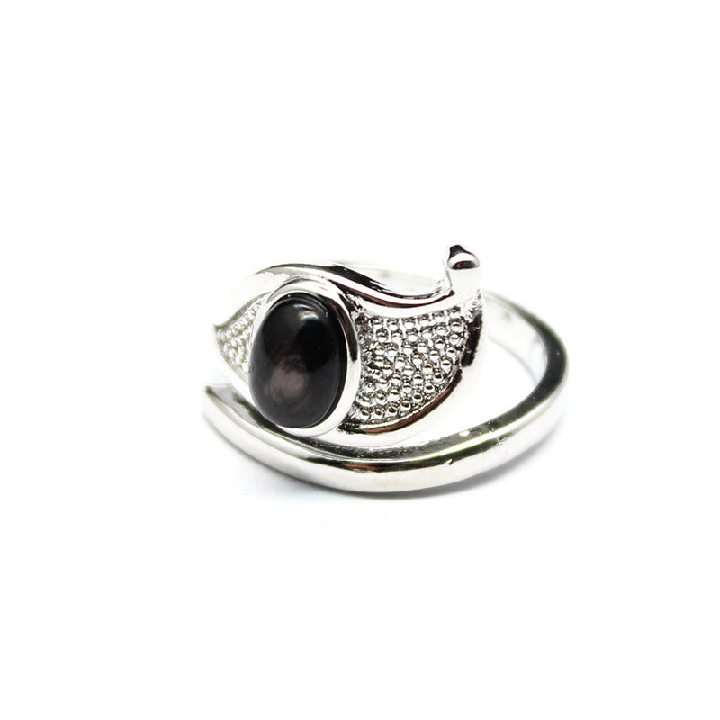 Eye Of Sea Gold Lucky Blue Treasure Ring