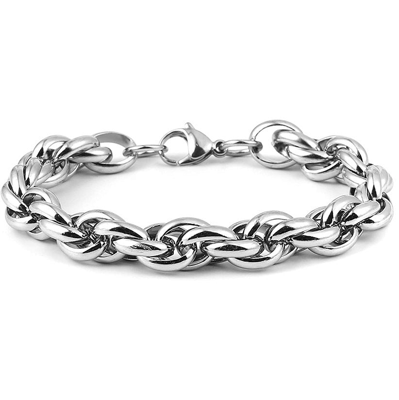 Men's American Chopin Chain European Cuban Fashion Simple Hip Hop Twist Bracelets