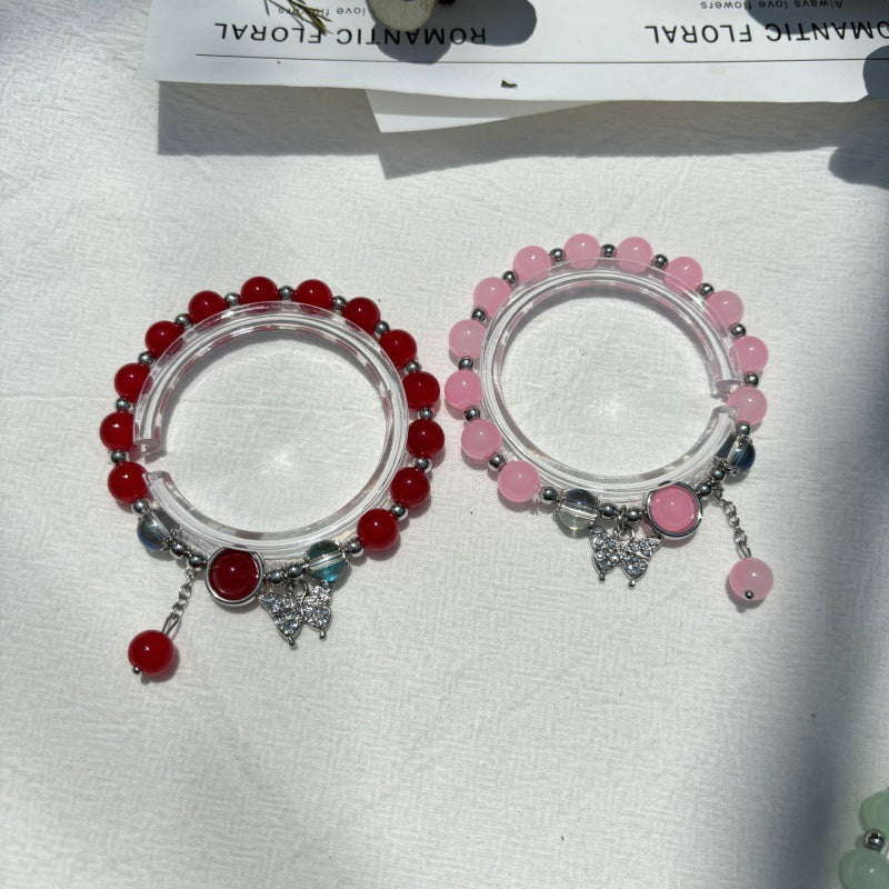 Imitation Opal Butterfly Female Design Gray Moonlight Gifts Stall Bracelets