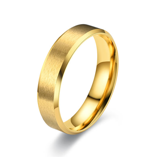 Simple Retro Personality Lettering Single Index Rings
