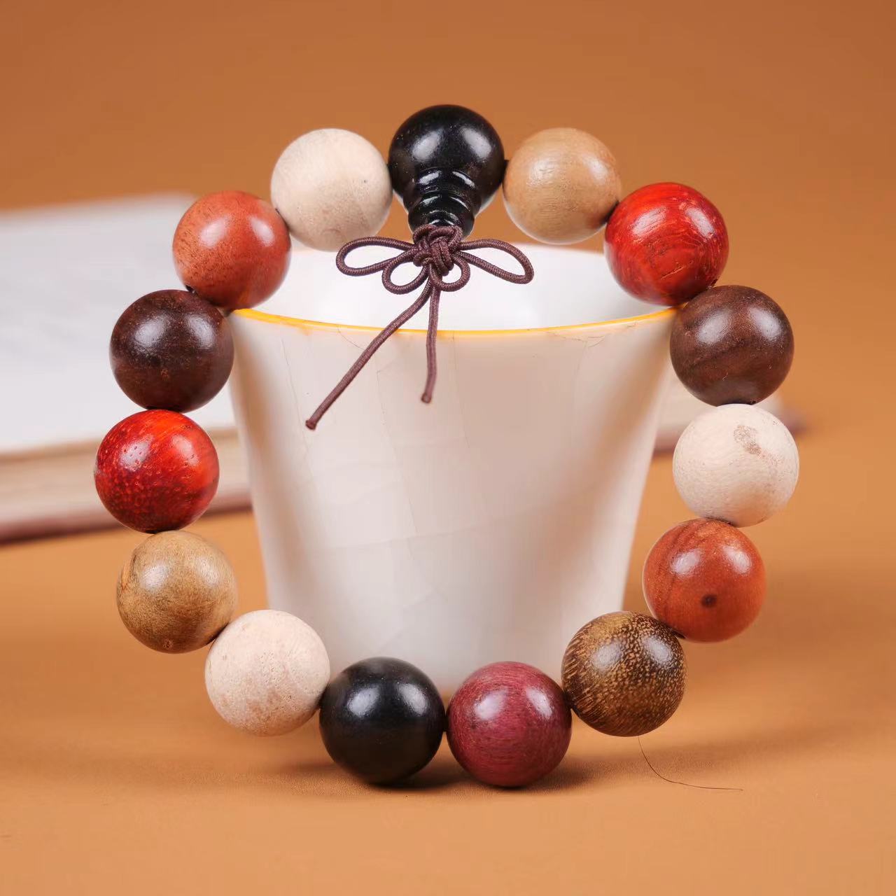 Women's Beads Rosewood Door Frame Yellow Pear Crafts Bracelet