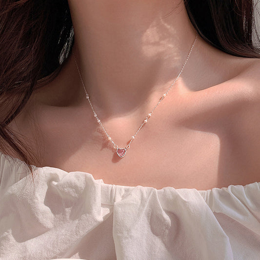 Love Pearl Female Light Luxury Minority Advanced Design Sense Sweet Necklaces