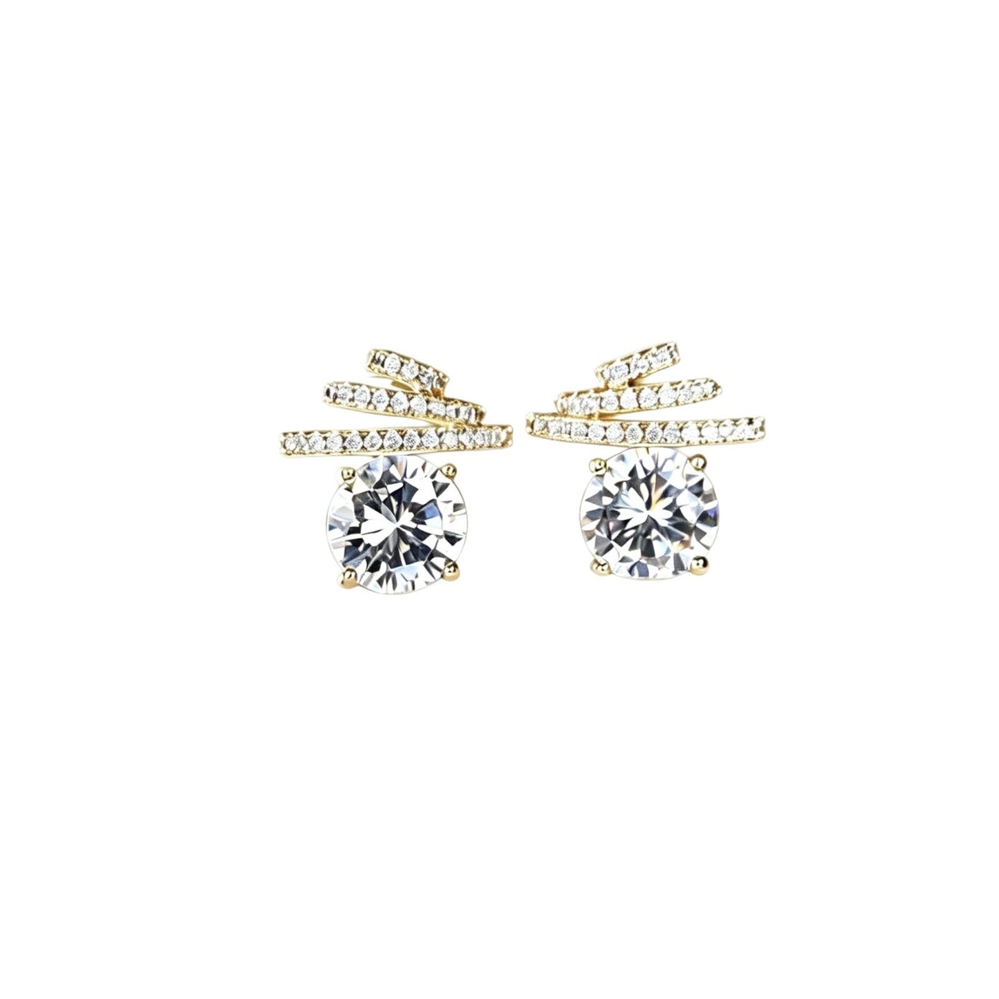Daily Ear Exquisite Fashion Unique Rhinestone Light Luxury Small Earrings