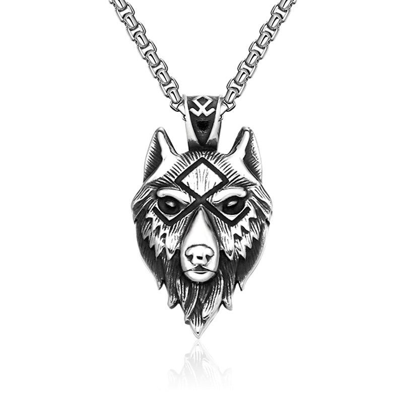 Men's Personality Trend Skull Sheep Head Titanium Necklaces