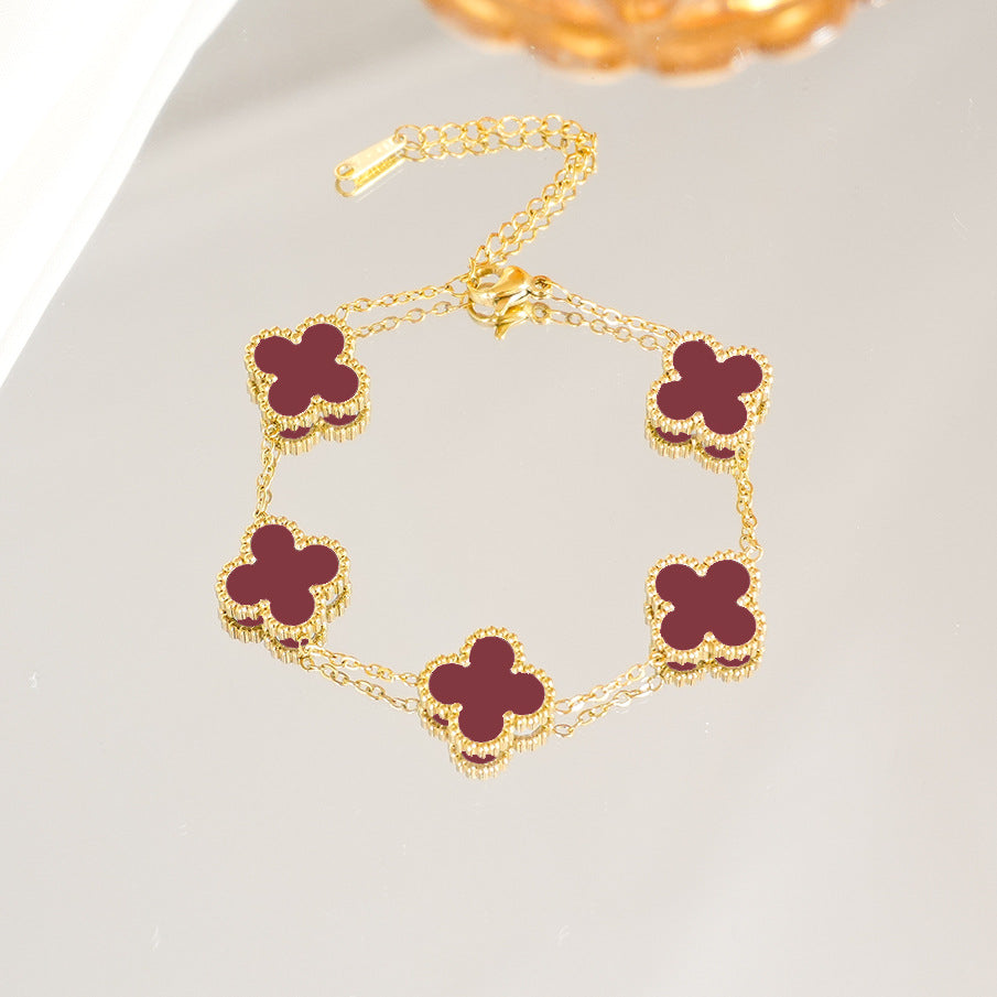 Clover Light Luxury High-grade Female Hand Bracelet